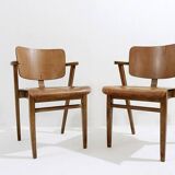 Pair of Mid-century plywood beech chairs - Ilmari Tapiovaara style plywood Chairs