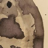 Signed watercolour and ink painting Vase Wabi Sabi Essaouira