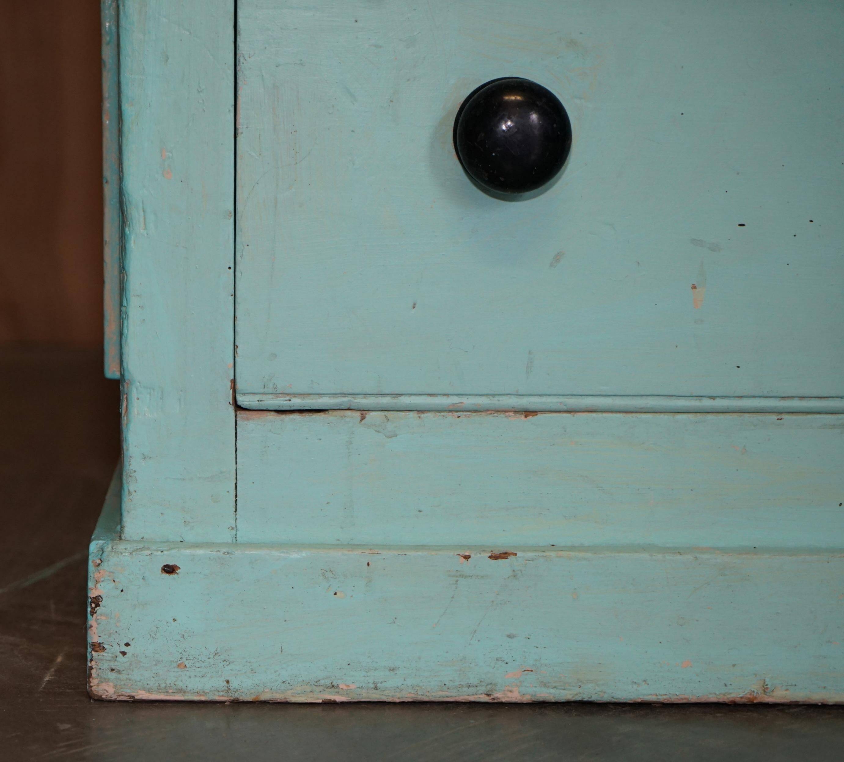 Painted pine linen cupboard or Victorian pantry circa 1860