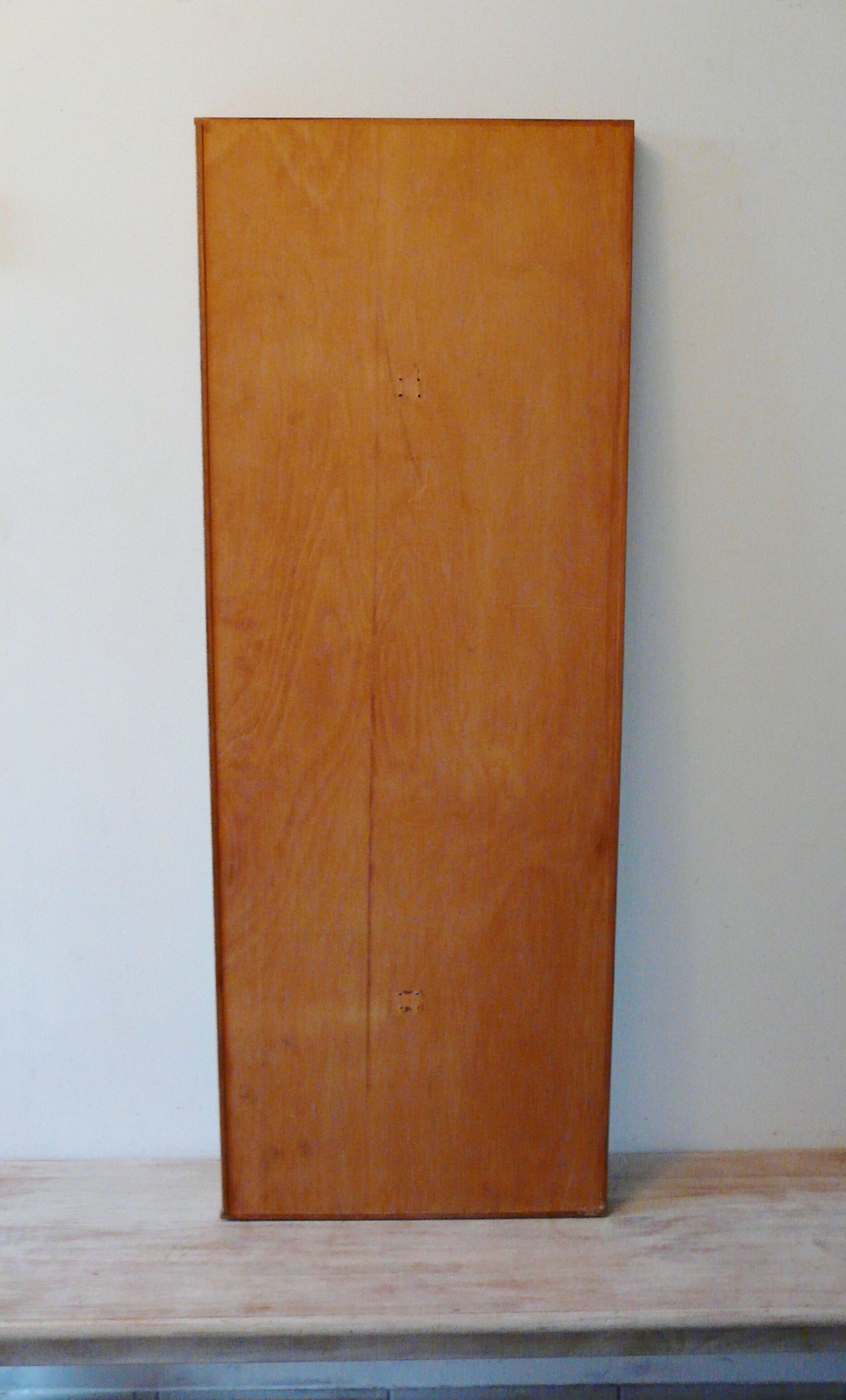 Scandinavian rectangular teak wall mirror - 45x122cm
