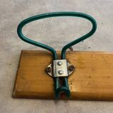 Old coat rack from the 50's double wood and metal hooks
