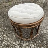 Pouf in rattan
