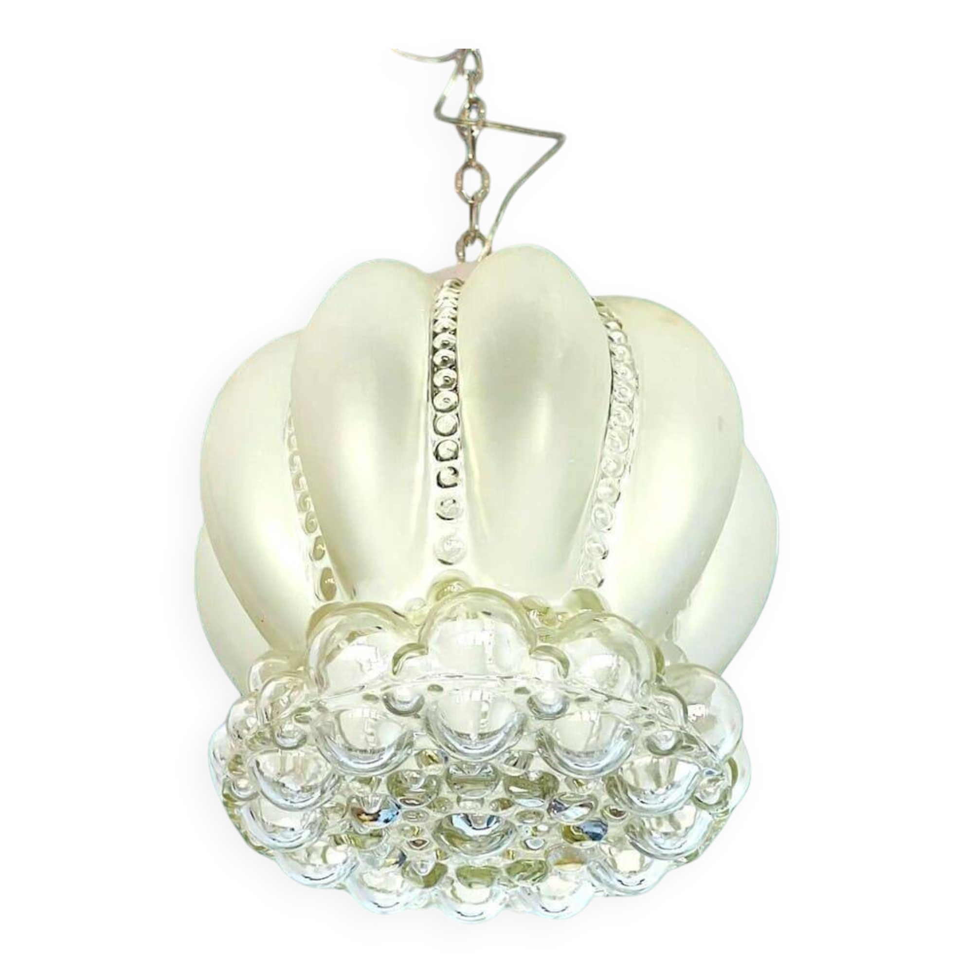 Large Frosted Bubble Glass Hanging Light