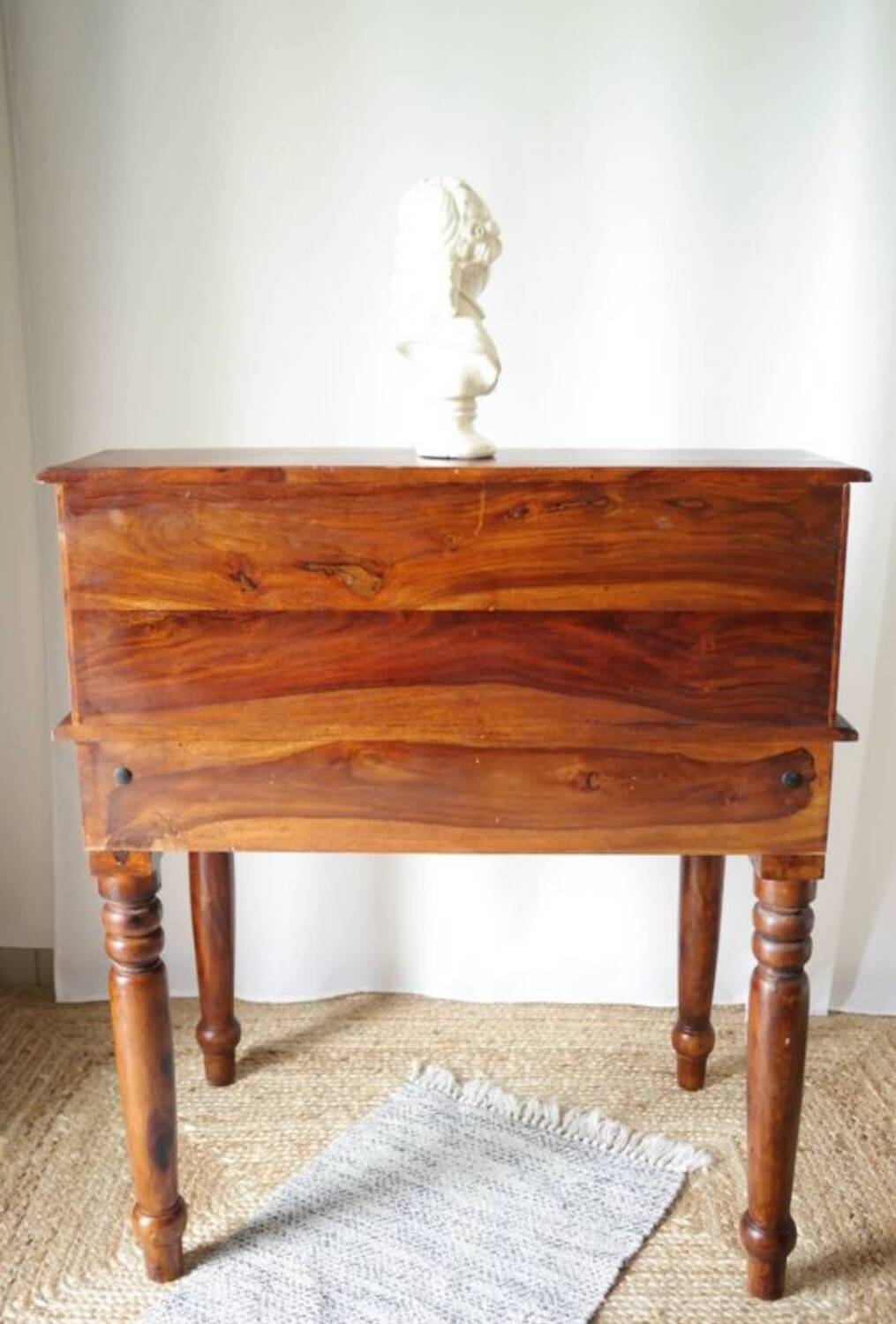Stepped desk in solid walnut