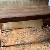 Wooden farmhouse table