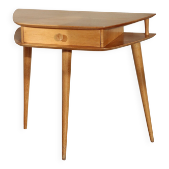 Solid oak tripod console table – vintage & restored