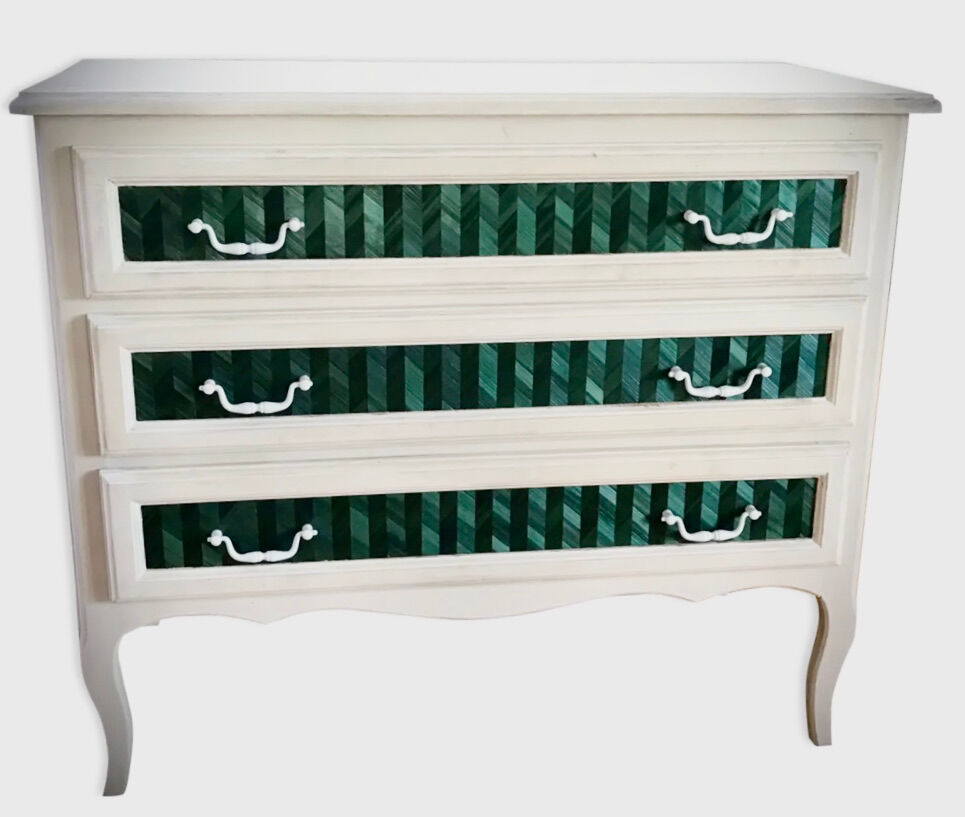 Commode Louis XV straw marquetry