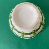 Large faceted earthenware bowl
