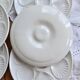 6 vintage white earthenware oyster plates