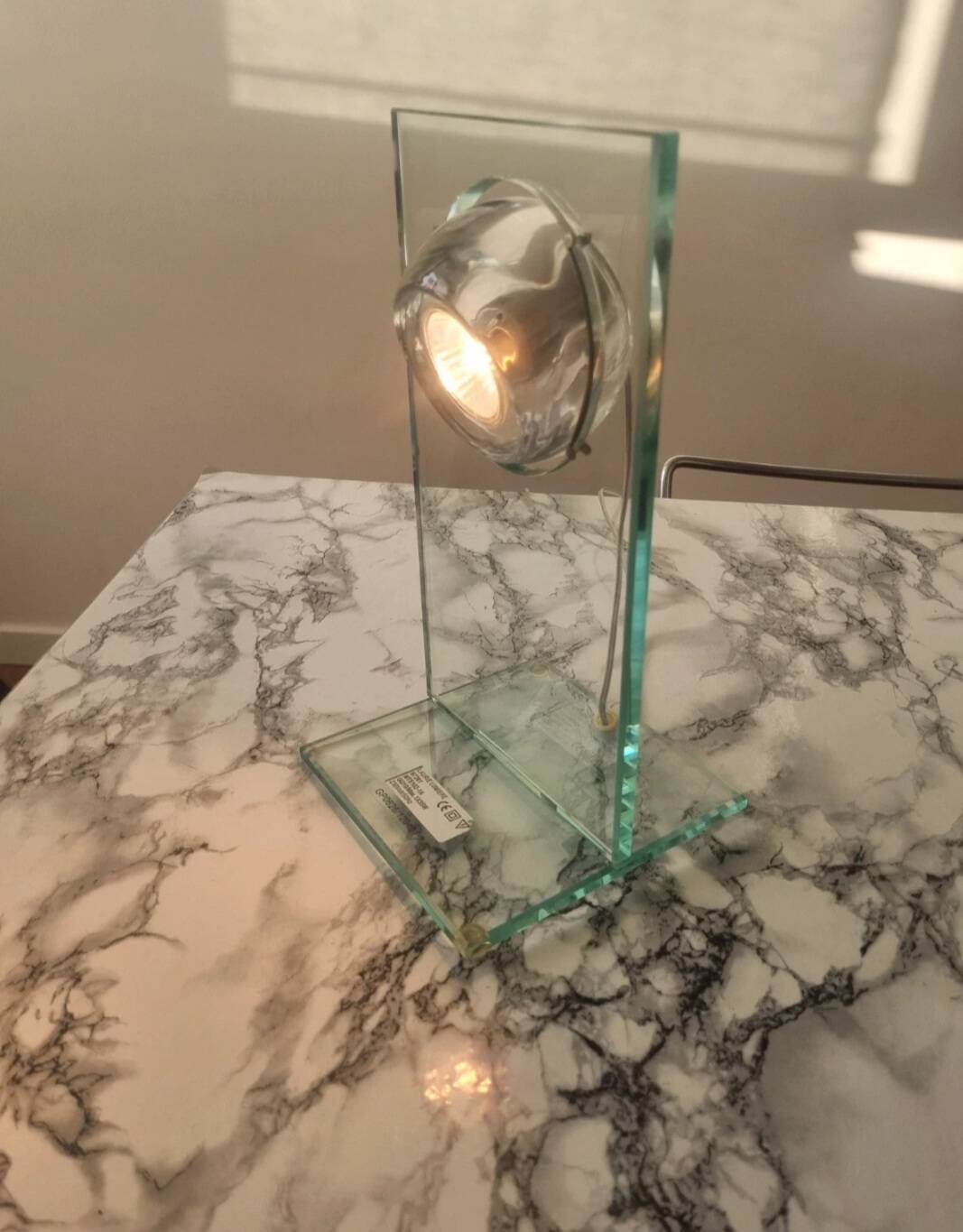 Glass lamp Laurie vintage light fixture
