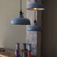 Day blinds emailed industrial lamp sky blue