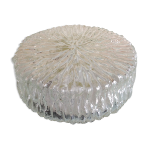 Plafonnier rond en verre glace