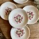 Set of 8 vintage flat plates model Liserons roses de Gien