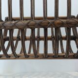 Vintage rattan magazine rack