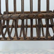 Vintage rattan magazine rack