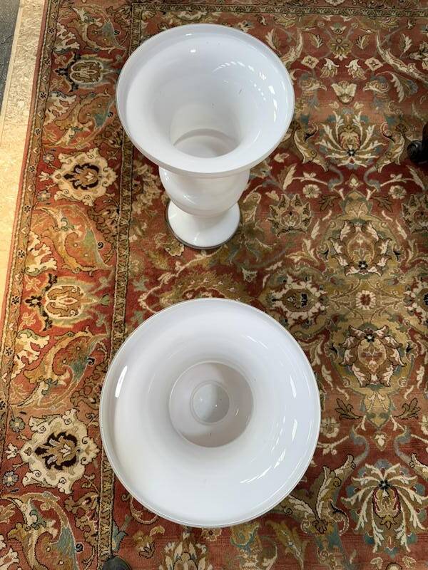 Paire de vases Médicis en verre de Murano