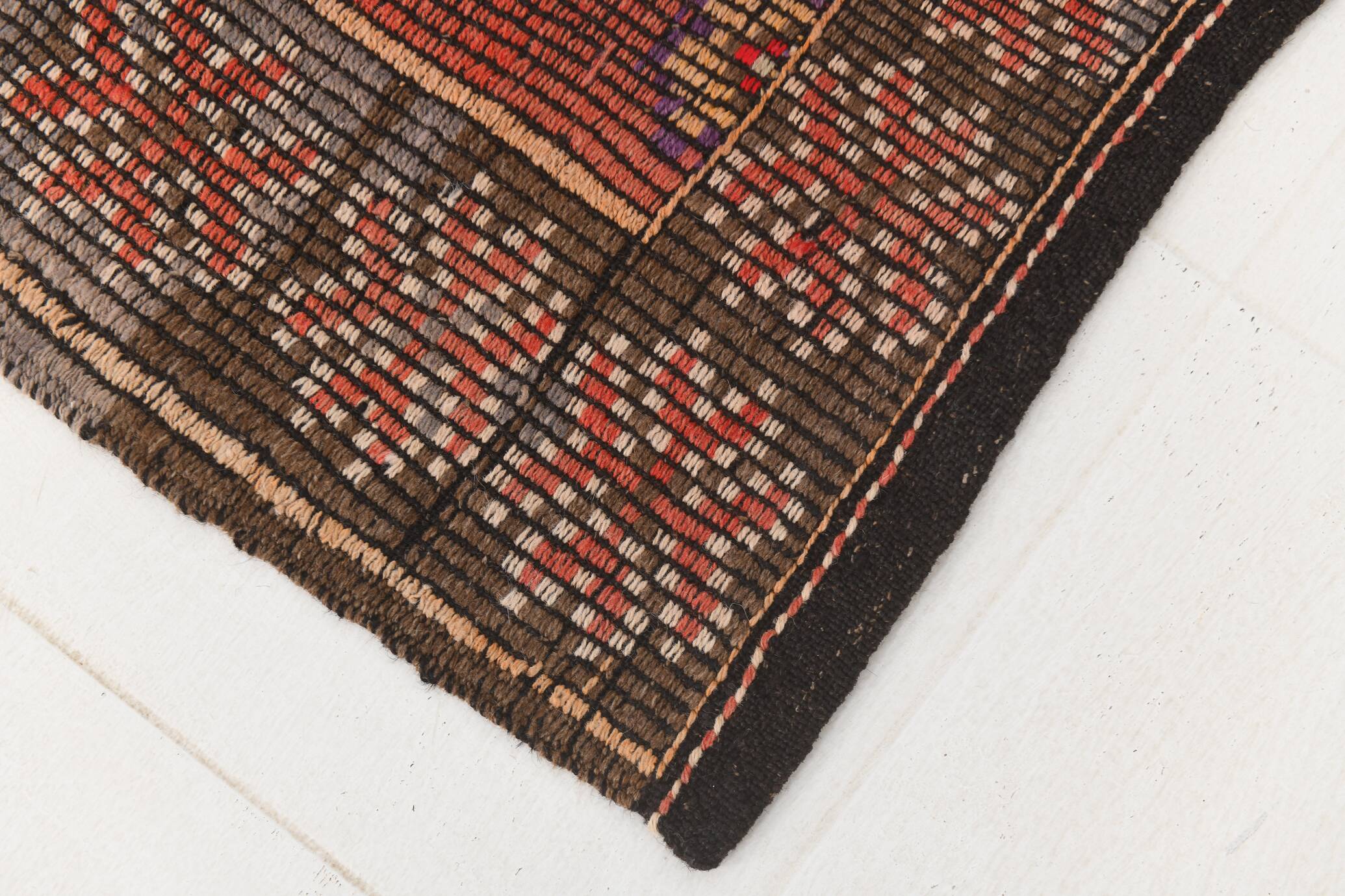 Rug For Living Room Red Turkish Kilim Rug, 151x336Cm