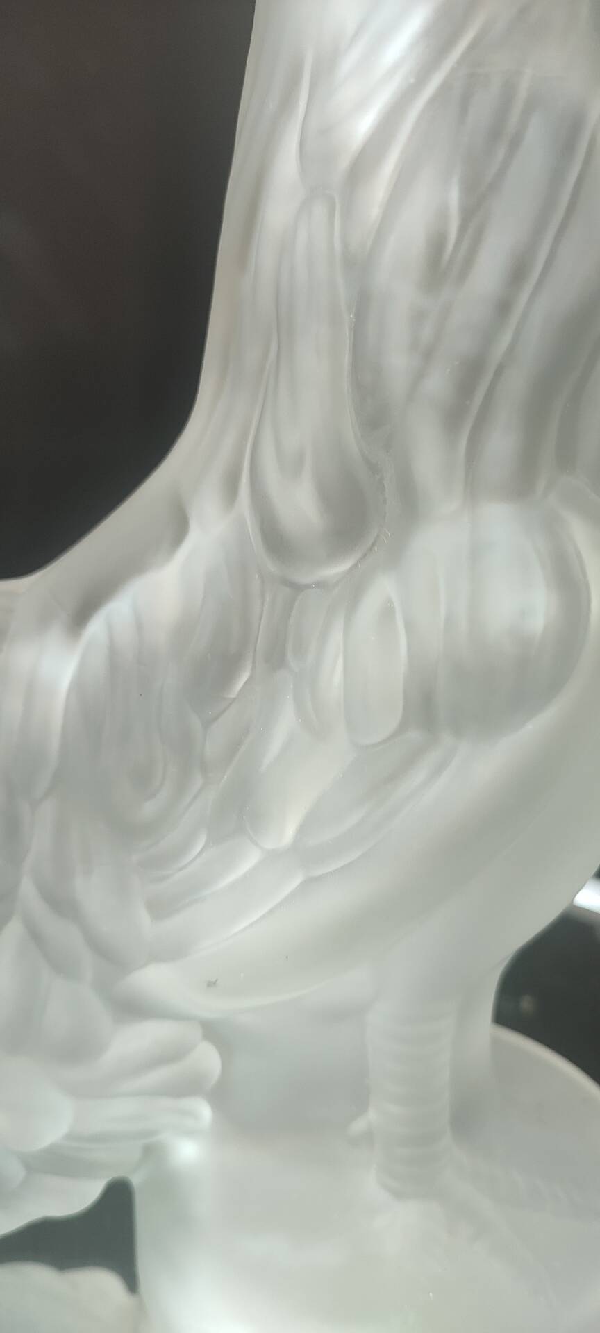 Zoomorphic carafe (28 cm) in Italian frosted glass - 1970s