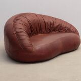 Pangolin leather sofa and armchair by Egg Designs
