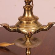 bronze oil lamp - 18th century - Spain converted into a lamp with its shade