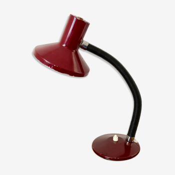 Burgundy red articulated desk lamp