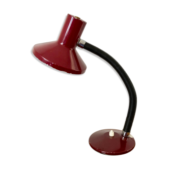 Burgundy red articulated desk lamp