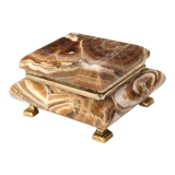 Alabaster and gilded metal box, 70s