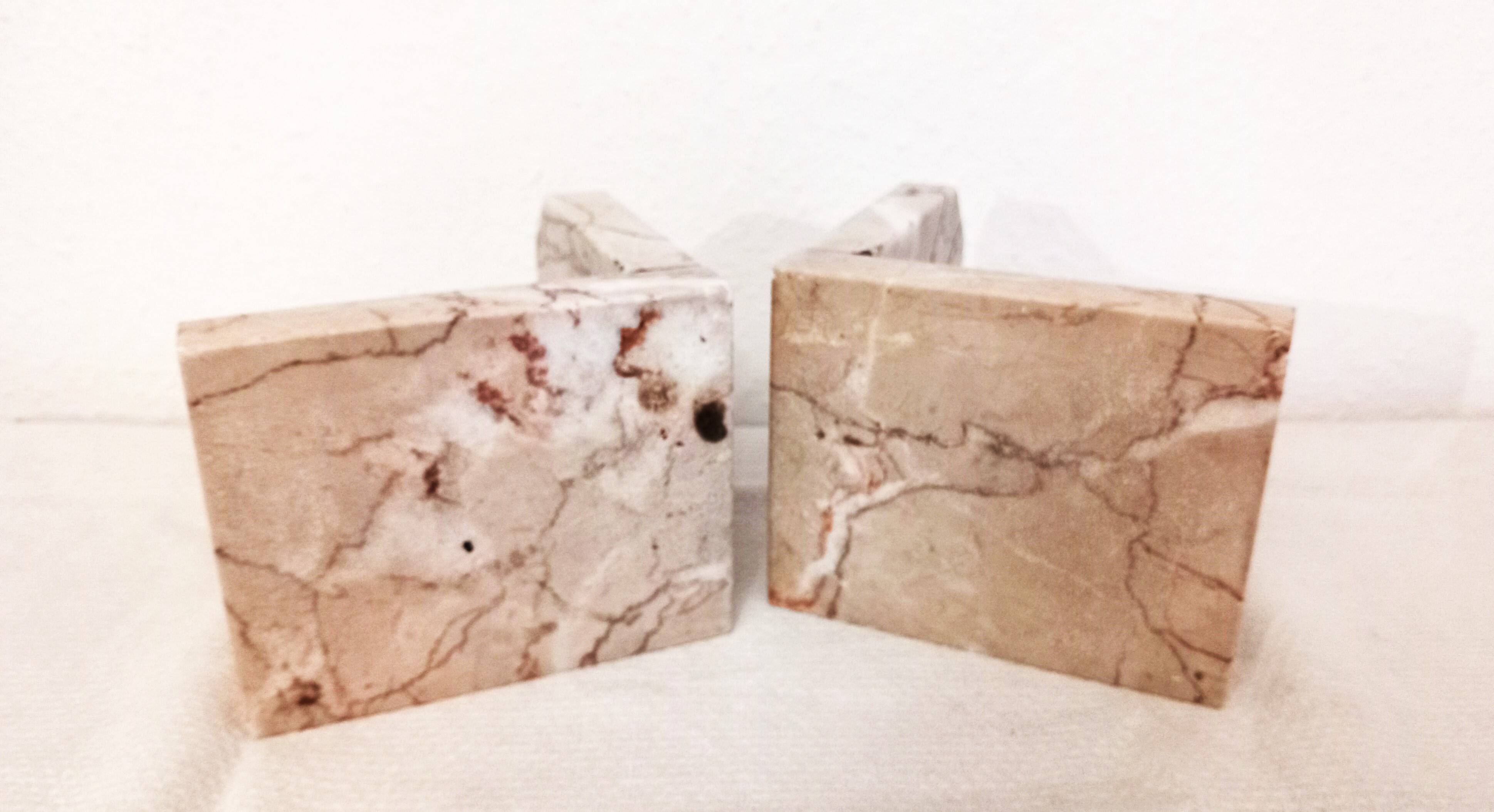 Antique marble bookends / pair