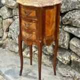Small Louis XV style marquetry chiffonniere table