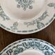 Set of 8dessert plates mismatched Iron Earth XIXth