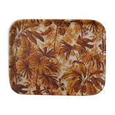 Tray with foliage decoration - 70s - authentic vintage