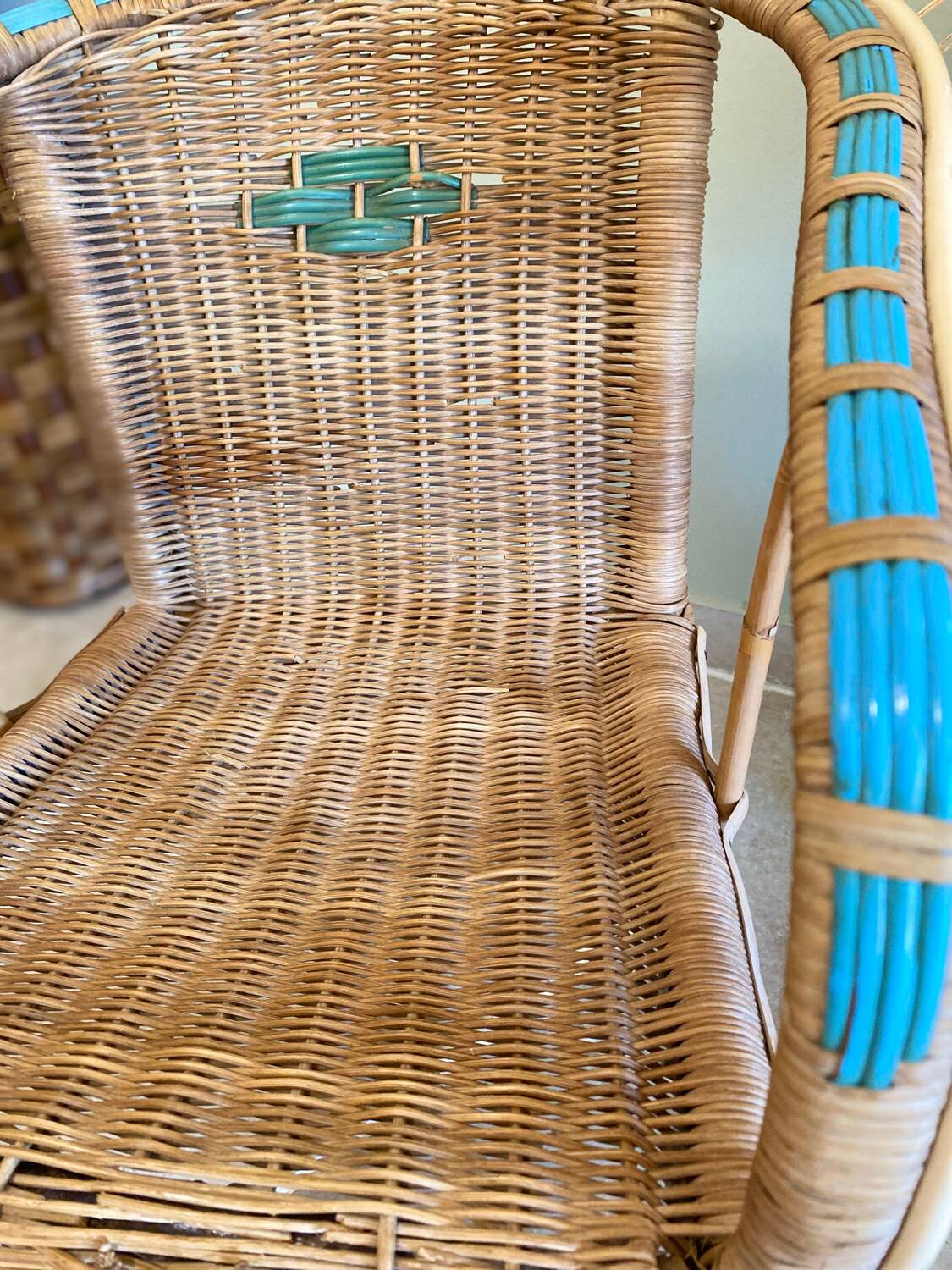 Rattan children's armchair
