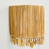Raffia wall lamp