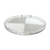 Oval trayhandles, crystal, made in France, art deco