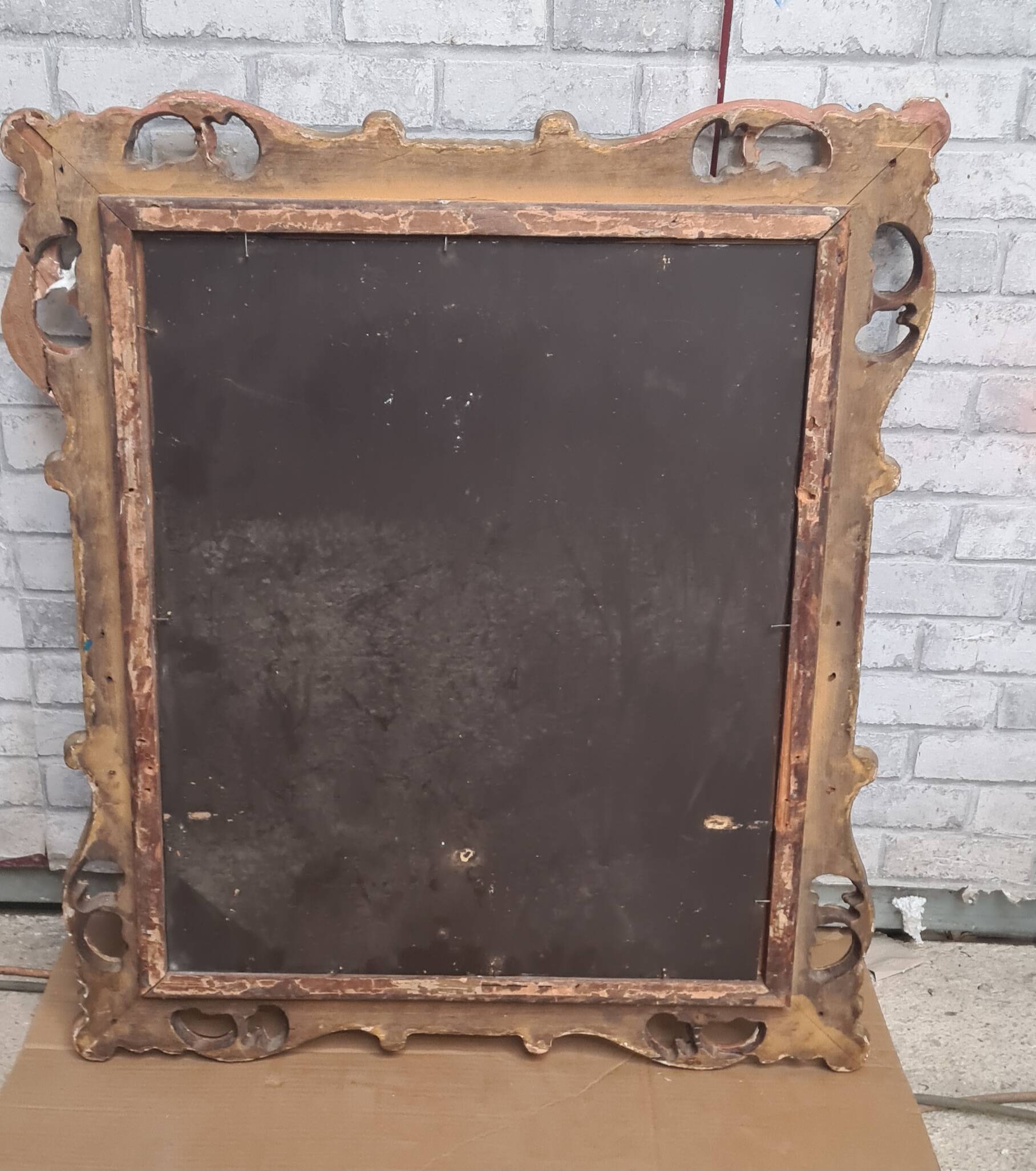 Louis XV style gilded carved wooden mirror h74x64