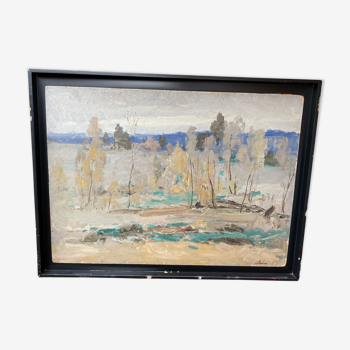 Autumn landscape signed