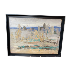 Paysage d’automne signé