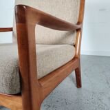 Fauteuil "senator" par Ole Wanscher pour Poul Jeppesen, Danemark 1960s
