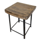 Old workshop stool in wood + wrought iron