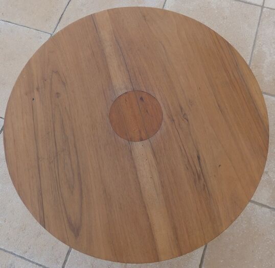 Table basse chic de style à double plateaux en bois massif