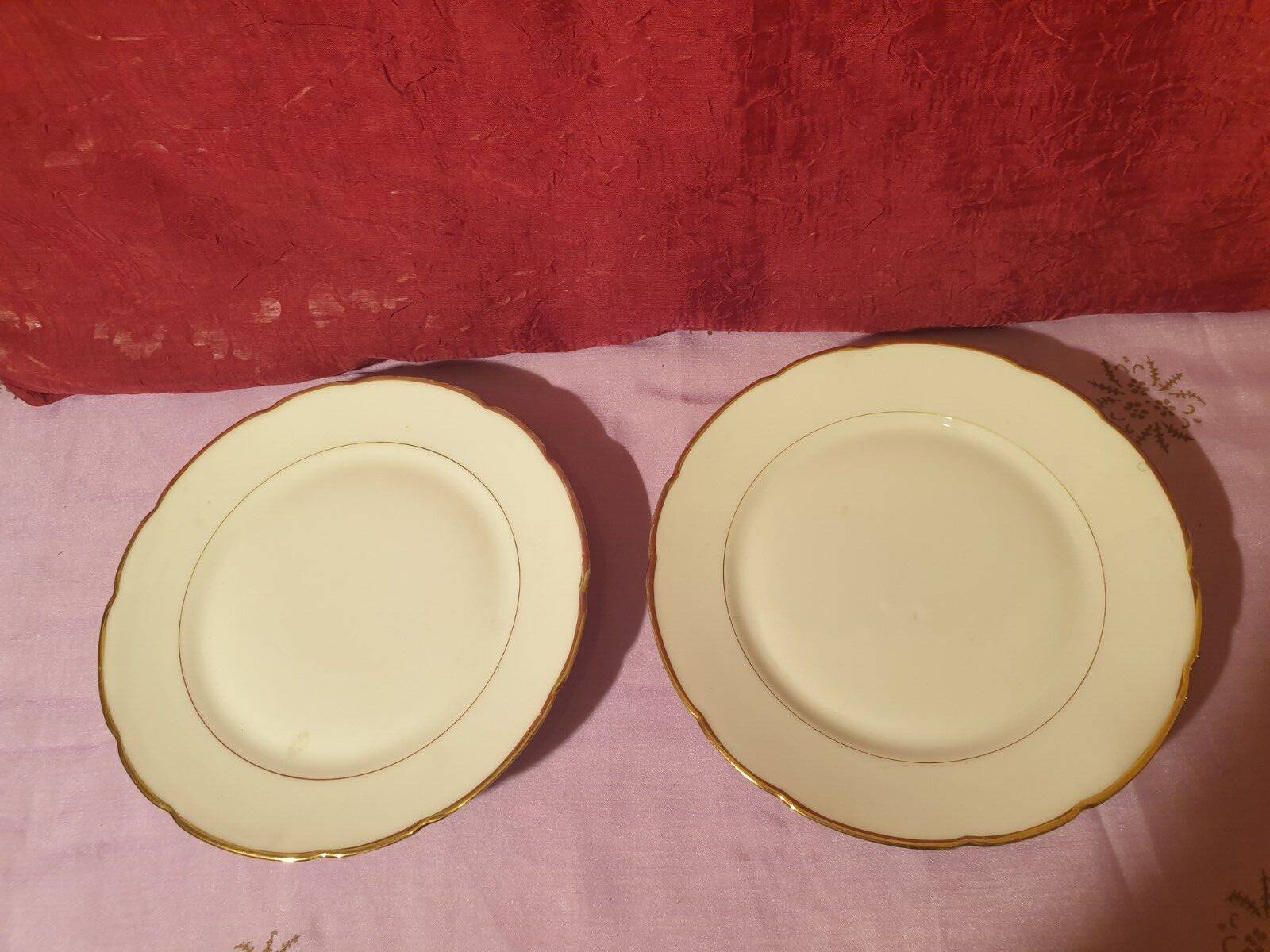 Two white and gold porcelain fruit bowls PLV France