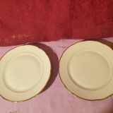 Two white and gold porcelain fruit bowls PLV France
