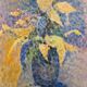 Nature morte bouquet bleu