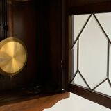 Antique art deco original f.m.s. Mauthe oak wall clock, Germany 1930s