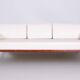 Bauhaus White Tubular Sofa in Beech, Chrome-Plated Steel & High Quality Leather attributed to Robert Slezák for Slezak Factories, Czech, 1930s