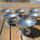 6 old ice cups / stainless steel sorbet