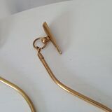 Vintage patère in solid golden brass