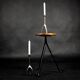 Vintage design hammered brutalist candle holders