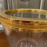 Saint Louis crystal champagne bucket with thistle thistle decor with rim