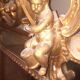 Large gold mirror with closed edges
